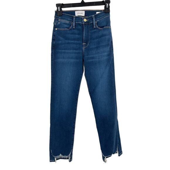 Frame Denim jeans Le High chewed hem ankle straight leg size 25 - Picture 2 of 5
